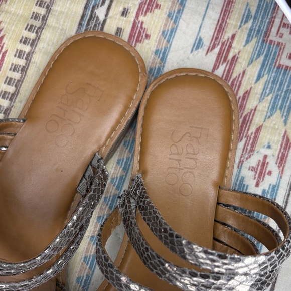 Bundle 2 for 1 Franco Sarto 7m Silver Snakeskin Sandals/XOXO Teal 7 Sandals - Picture 3 of 12